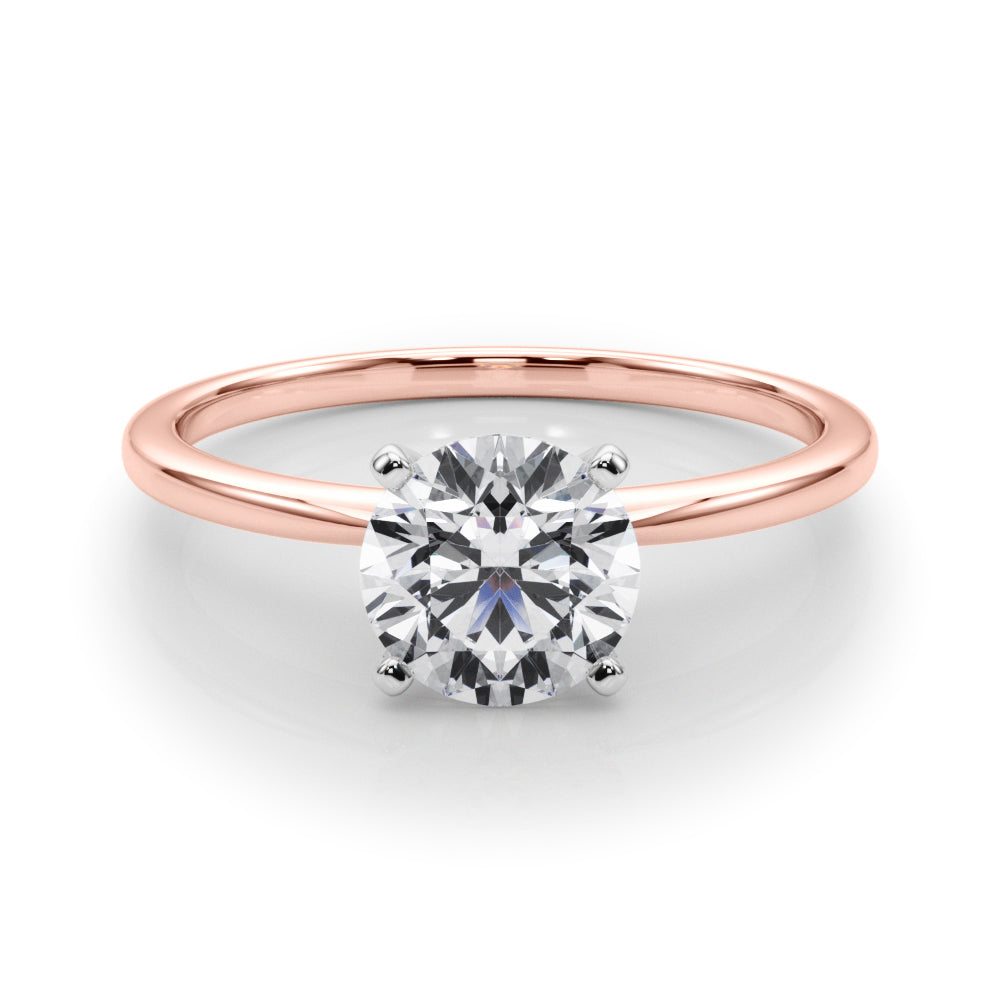 Angelica Round Solitaire Engagement Ring-VIRABYANI