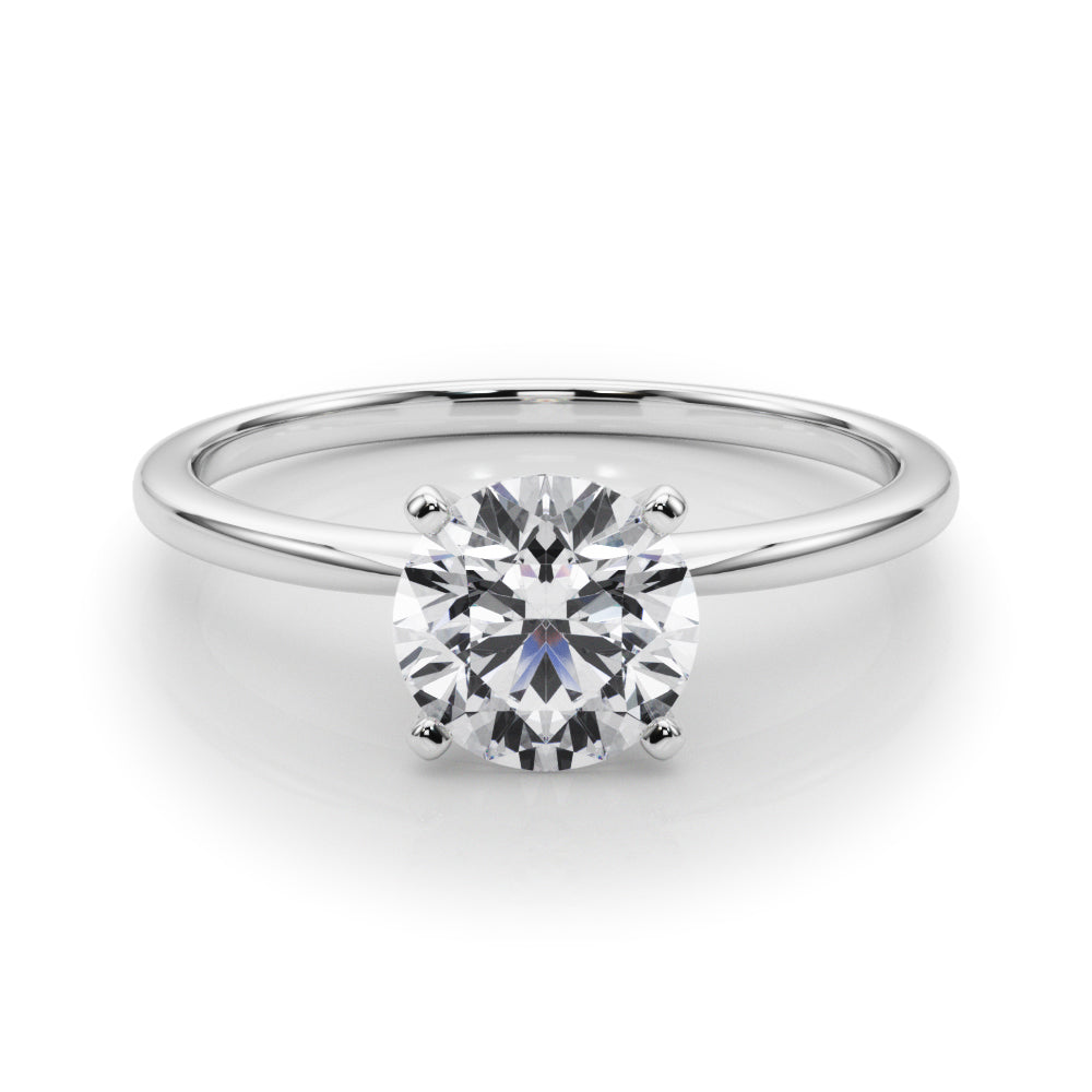 Angelica Round Solitaire Engagement Ring-VIRABYANI