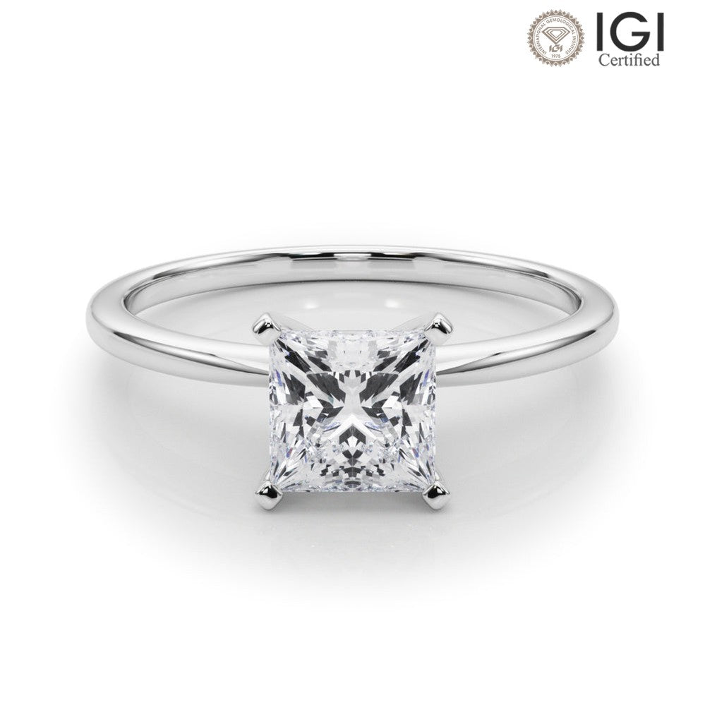 Angelica Princess Solitaire Engagement Ring IGI Certified
