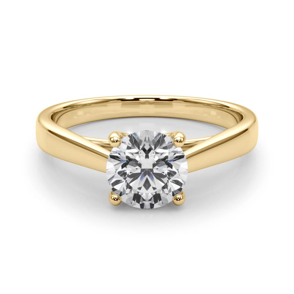 Bella Round Lab Grown Diamond Solitaire Engagement Ring IGI Certified-VIRABYANI