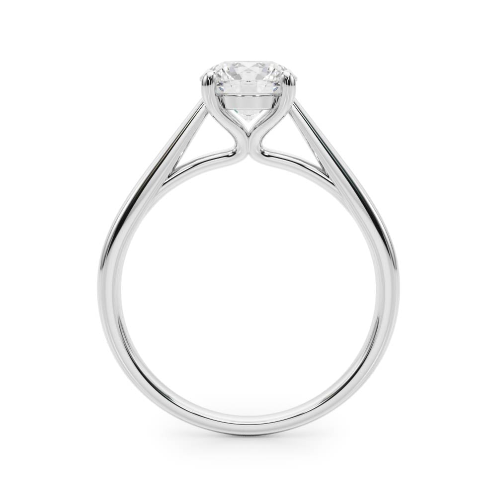 Bella Round Lab Grown Diamond Solitaire Engagement Ring IGI Certified-VIRABYANI