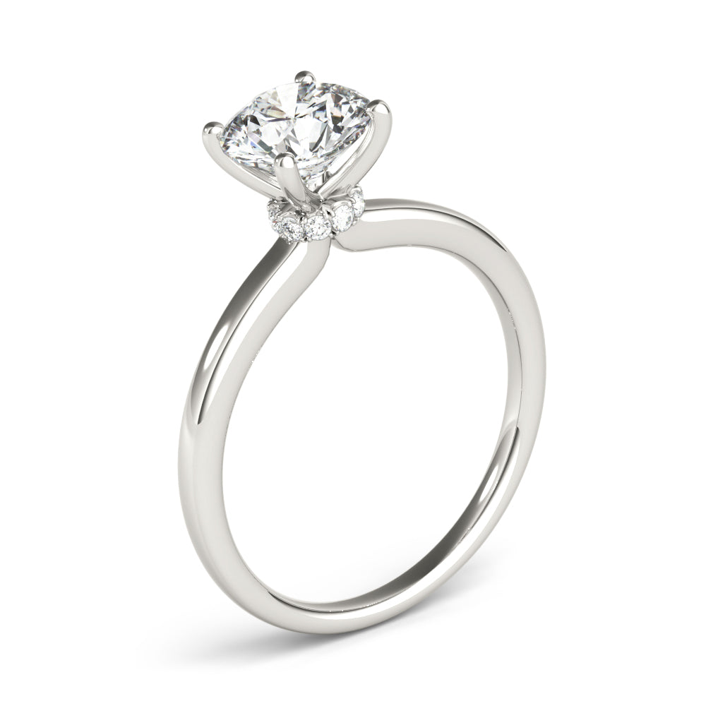 Athena Round Lab Grown Diamond Solitaire Engagement Ring IGI Certified-VIRABYANI