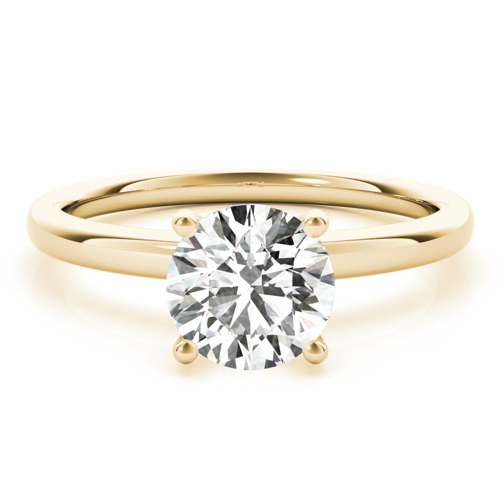 Athena Round Diamond Solitaire Engagement Ring-VIRABYANI