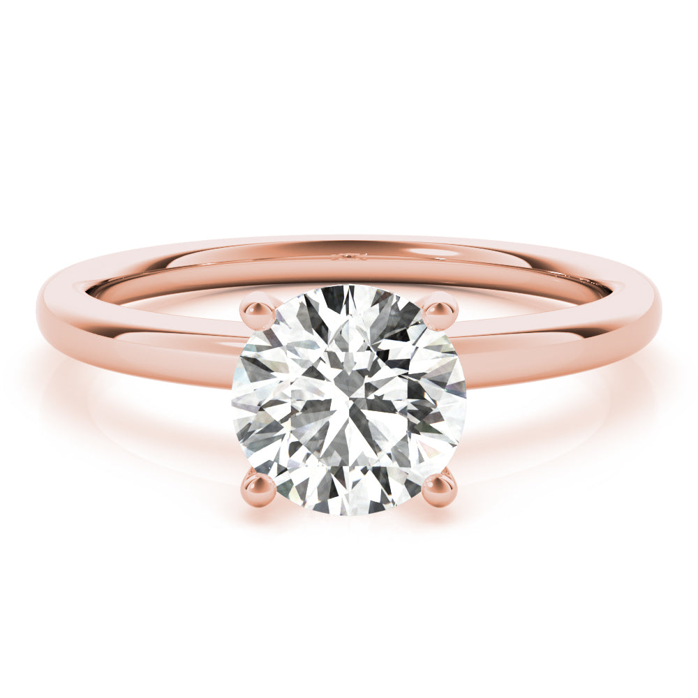 Athena Round Diamond Solitaire Engagement Ring-VIRABYANI