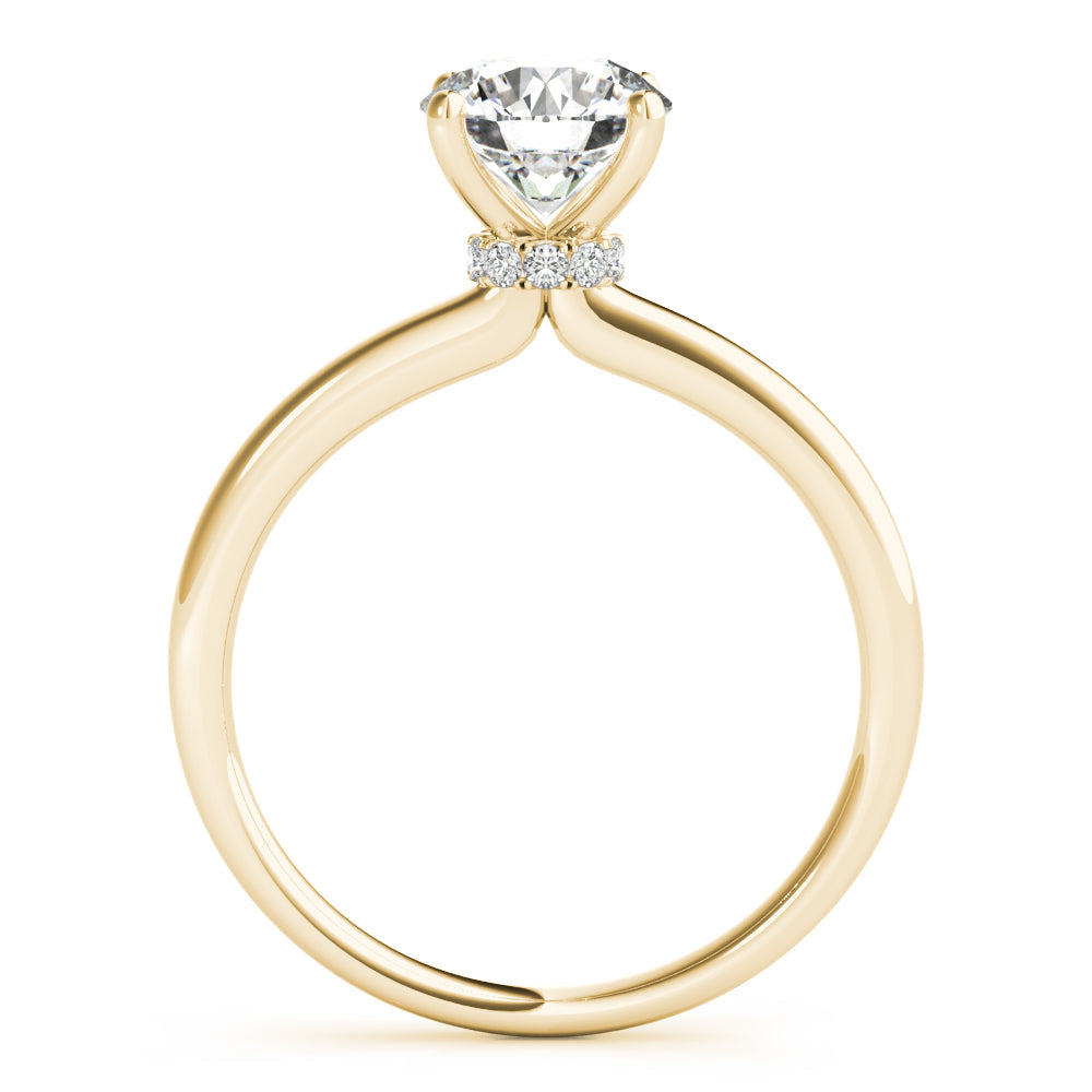 Athena Round Lab Grown Diamond Solitaire Engagement Ring IGI Certified-VIRABYANI