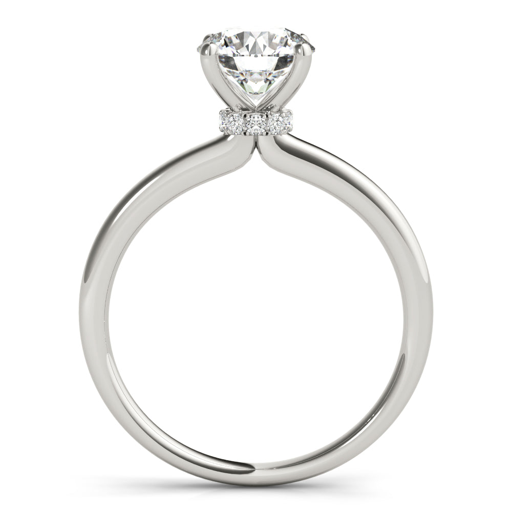 Athena Round Lab Grown Diamond Solitaire Engagement Ring IGI Certified-VIRABYANI