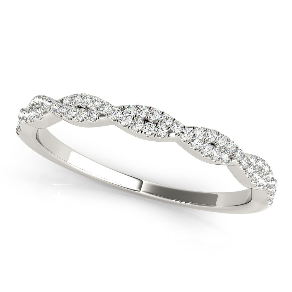 Petite Infinity Round Diamond Wedding Ring-VIRABYANI