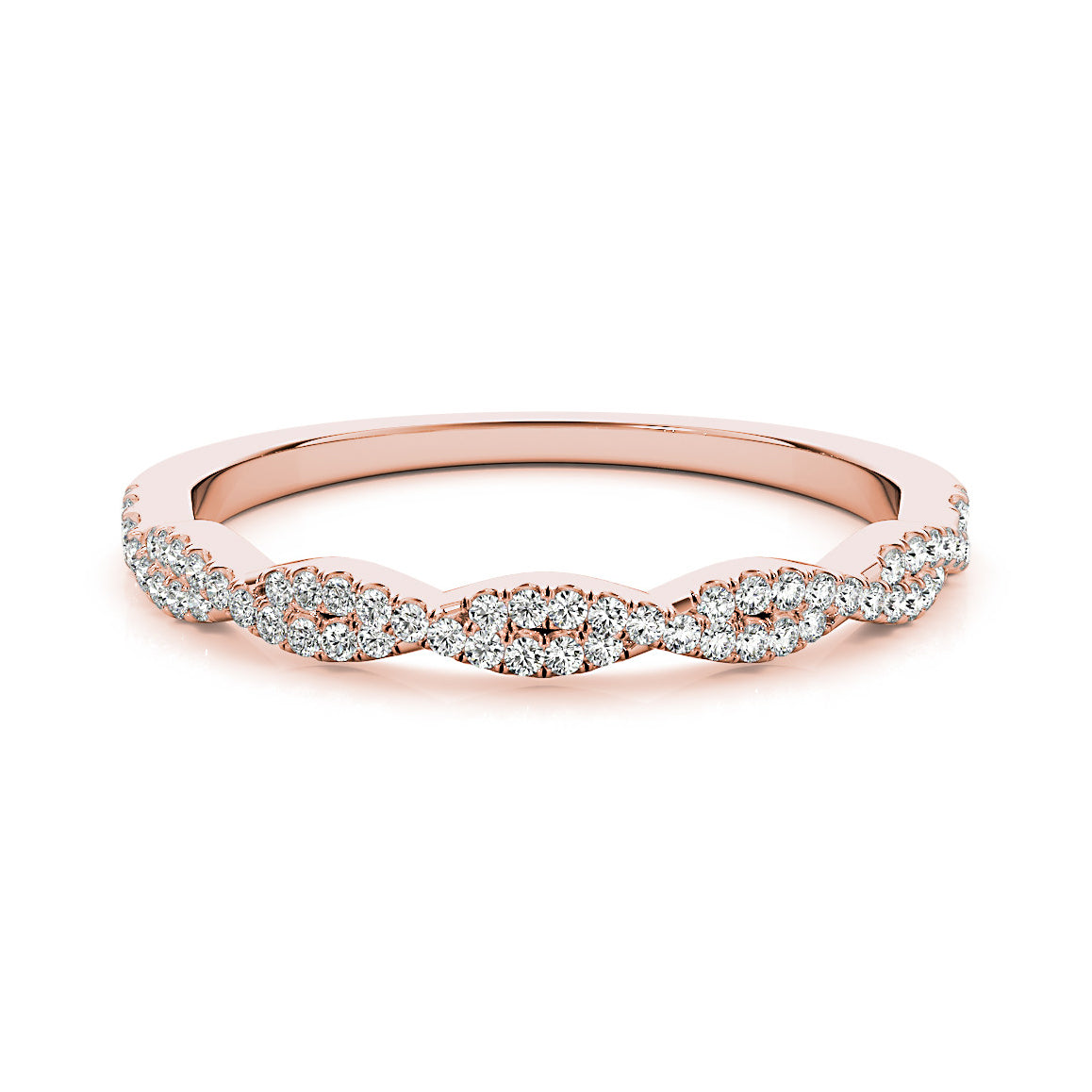 Petite Infinity Round Diamond Wedding Ring-VIRABYANI