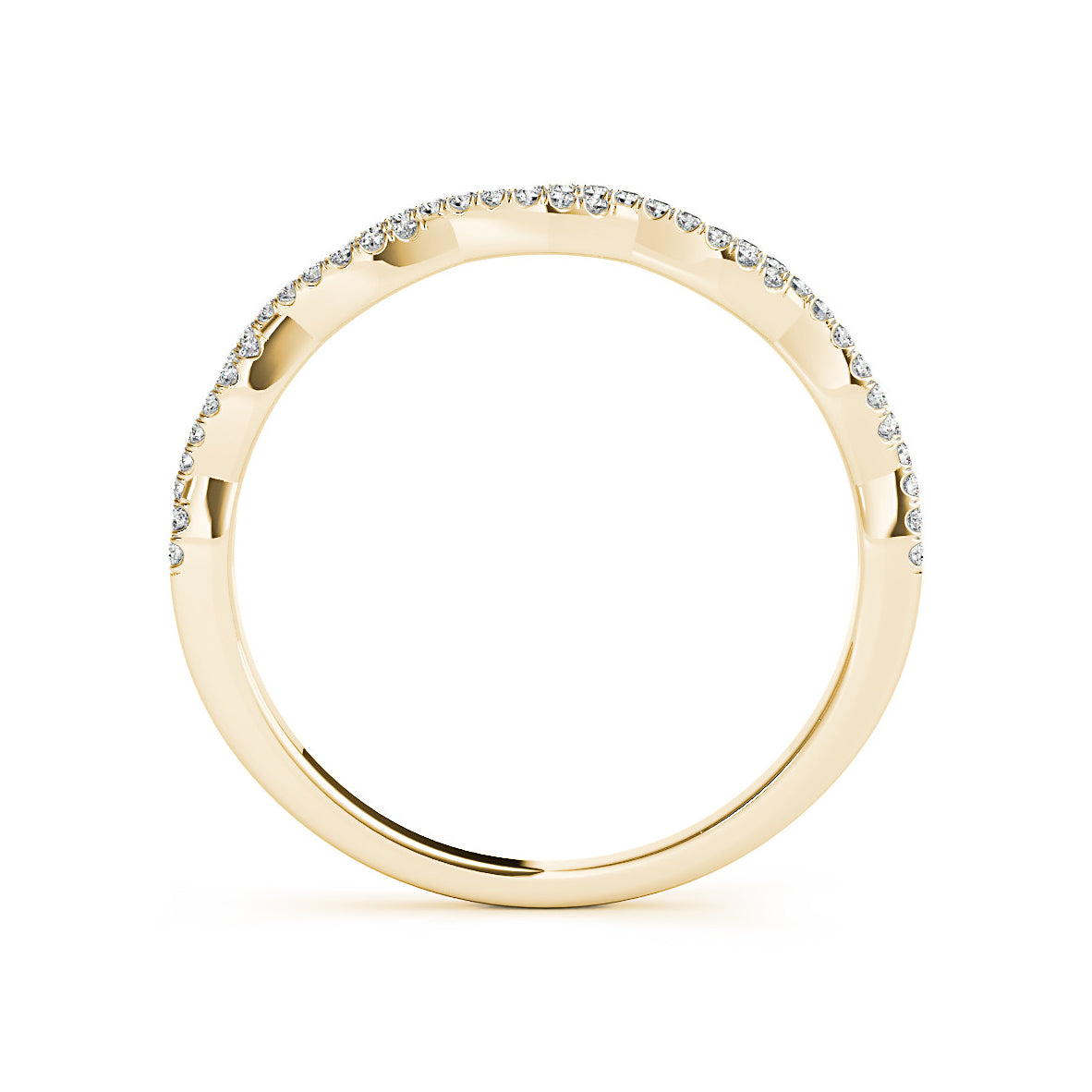 Petite Infinity Round Diamond Wedding Ring-VIRABYANI