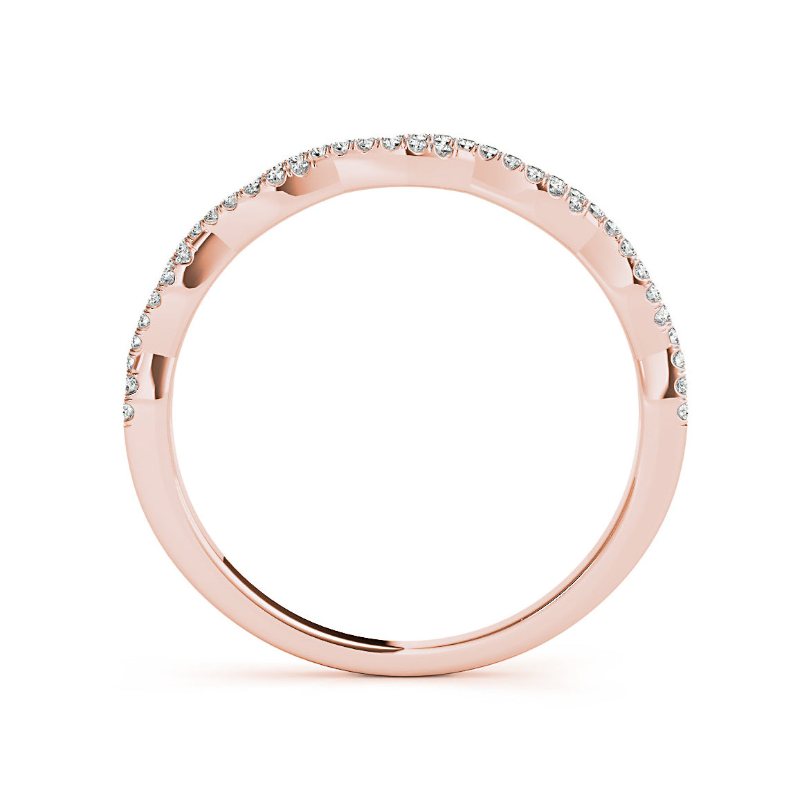 Petite Infinity Round Diamond Wedding Ring-VIRABYANI