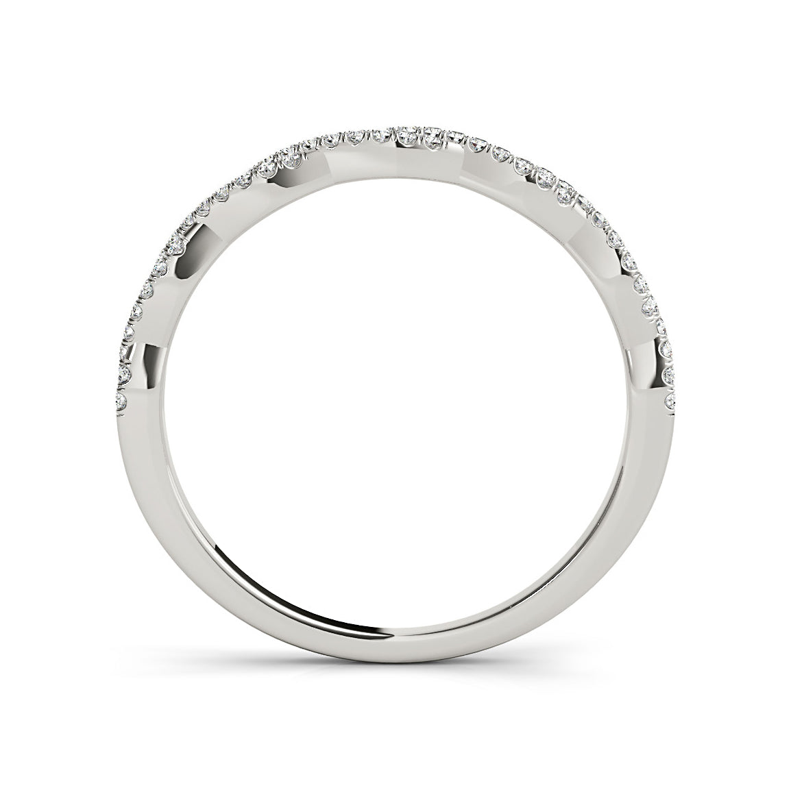 Petite Infinity Round Diamond Wedding Ring-VIRABYANI