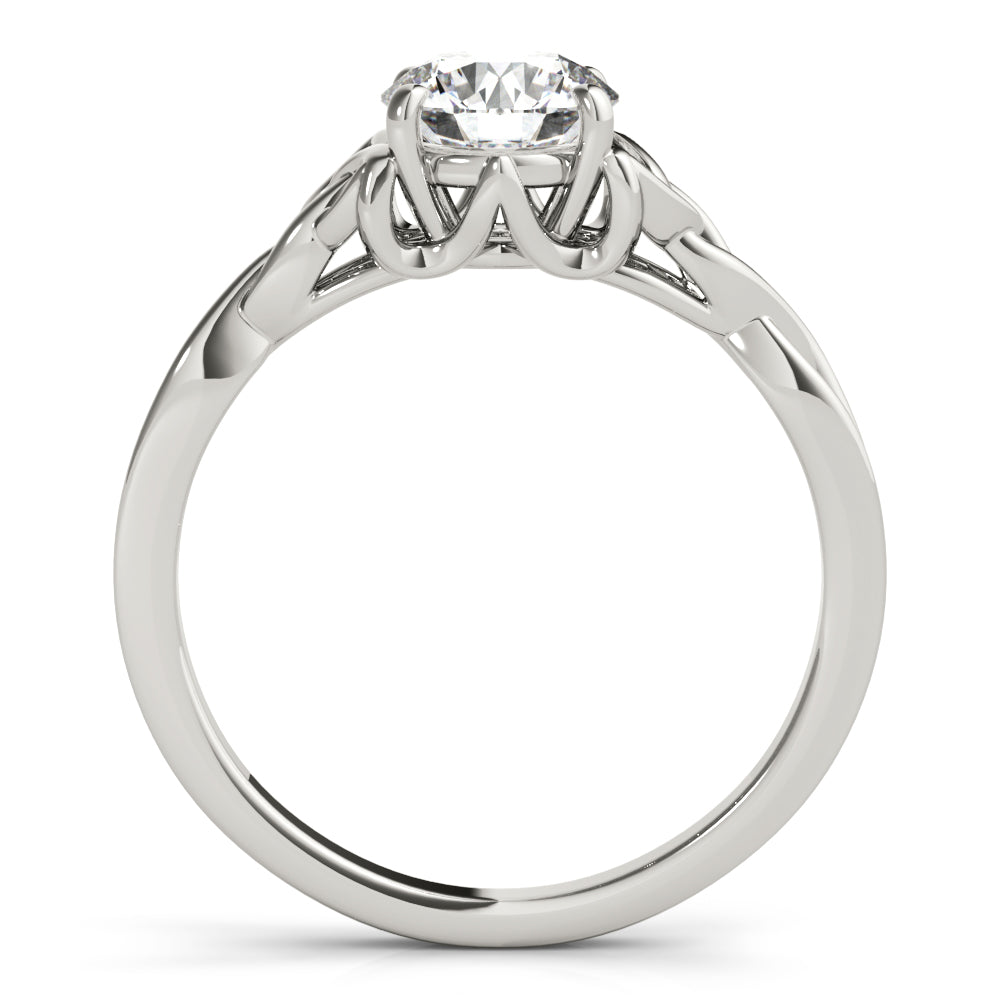 Celtic Love Knot Round Diamond Solitaire Engagement Ring