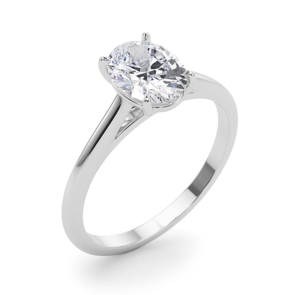 Amelia Oval Diamond Solitaire Engagement Ring