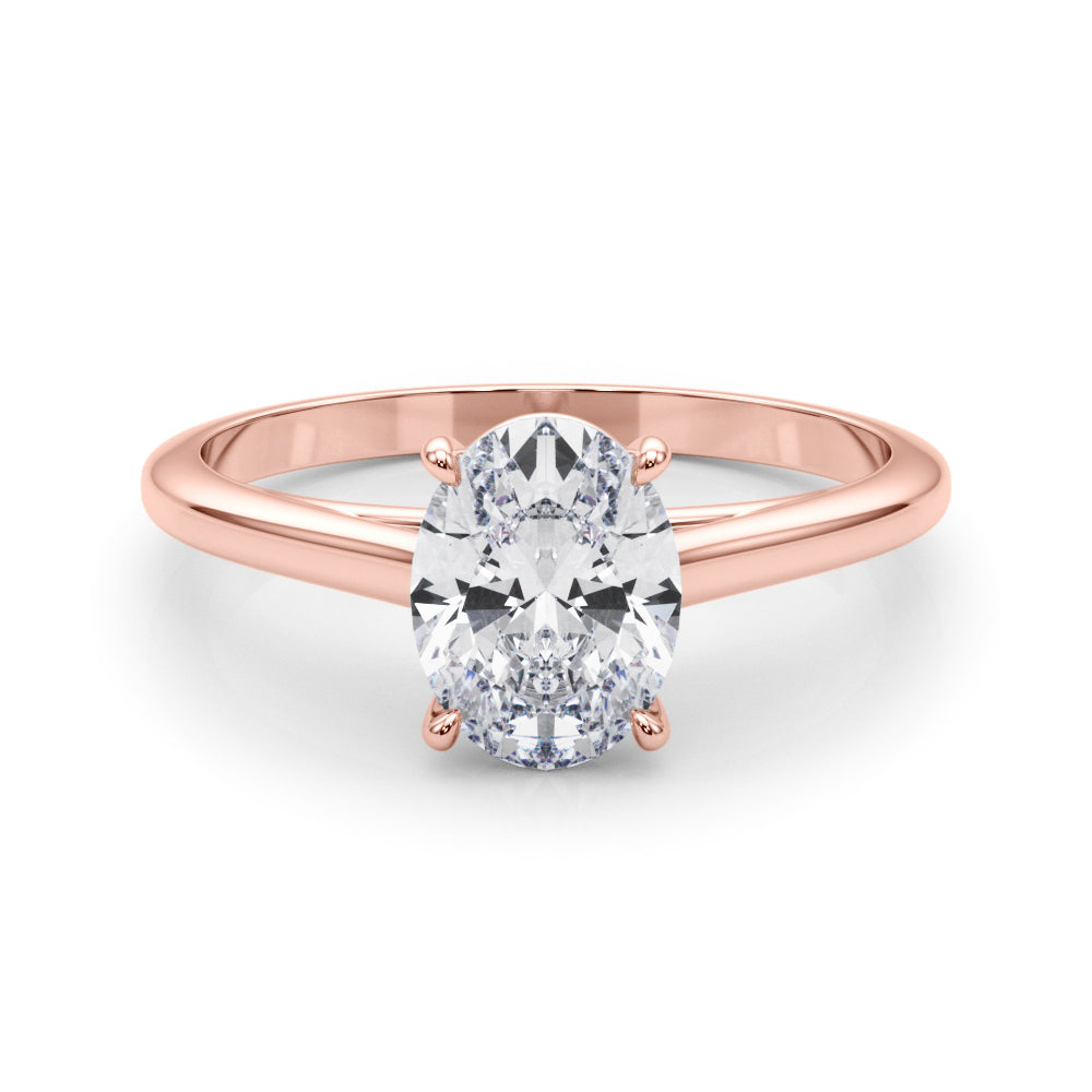 Amelia Oval Diamond Solitaire Engagement Ring