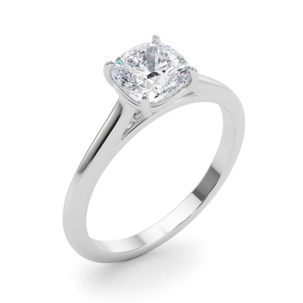 Amelia Cushion Lab Grown Diamond Solitaire Engagement Ring IGI Certified-VIRABYANI