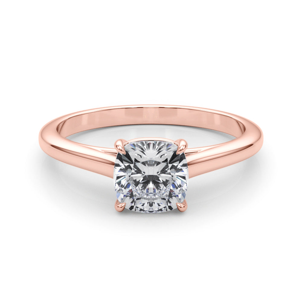 Amelia Cushion Diamond Solitaire Engagement Ring-VIRABYANI