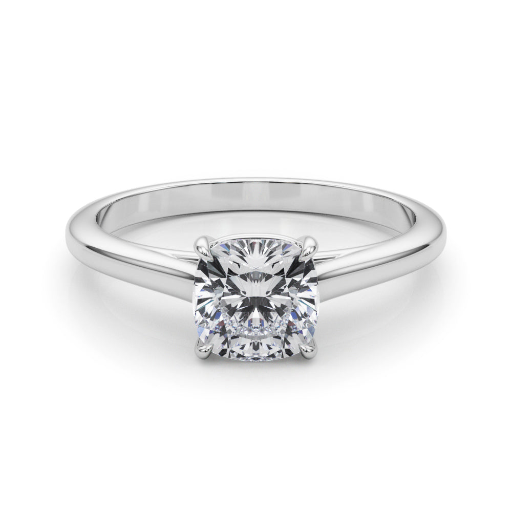 Amelia Cushion Diamond Solitaire Engagement Ring-VIRABYANI