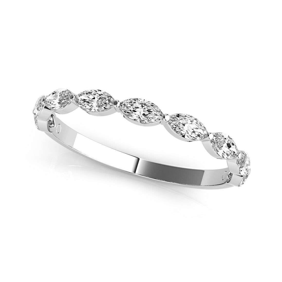 Seven Stone 0.70 ct. Marquise Cut Diamond Wedding Ring-VIRABYANI