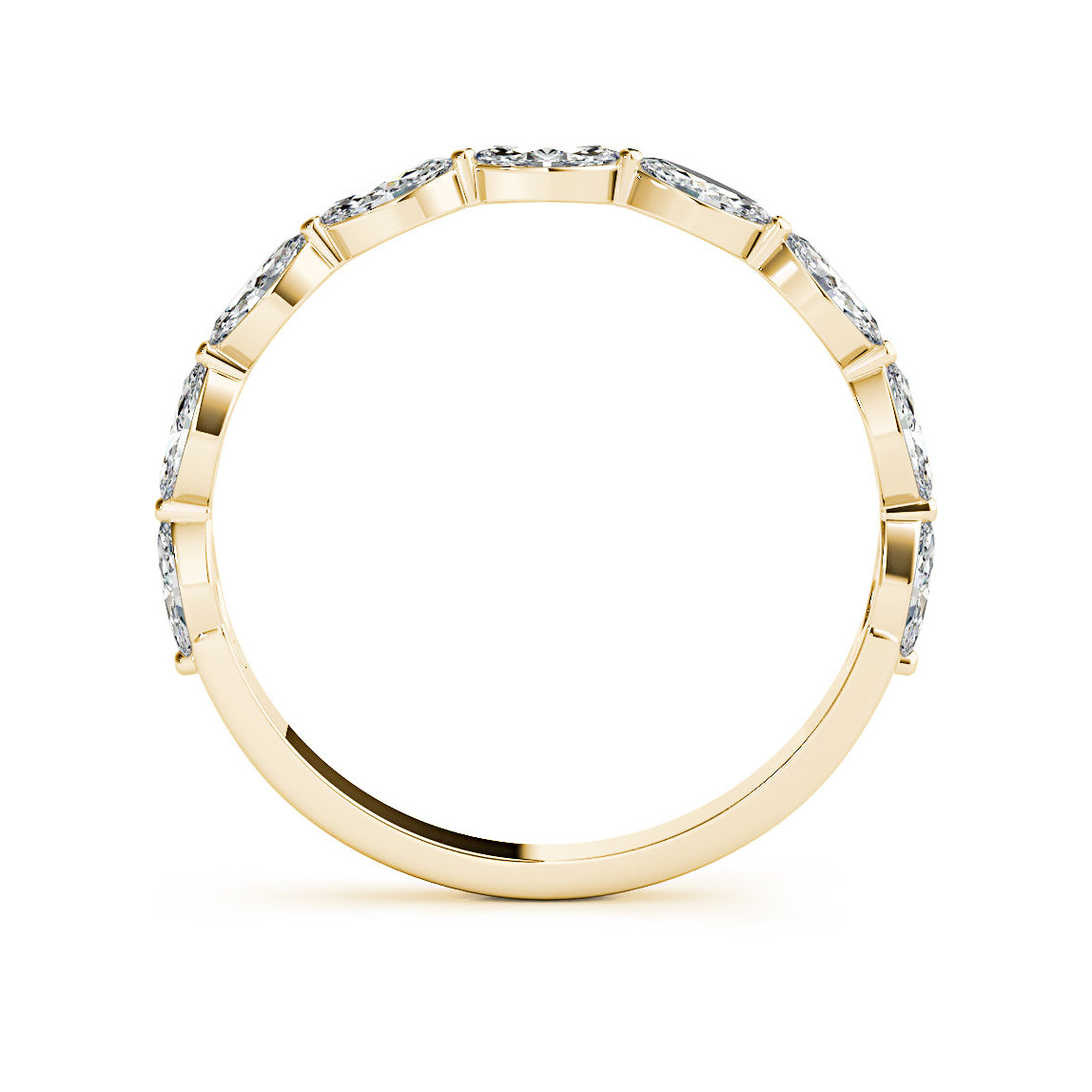 Seven Stone 0.70 ct. Marquise Cut Diamond Wedding Ring-VIRABYANI