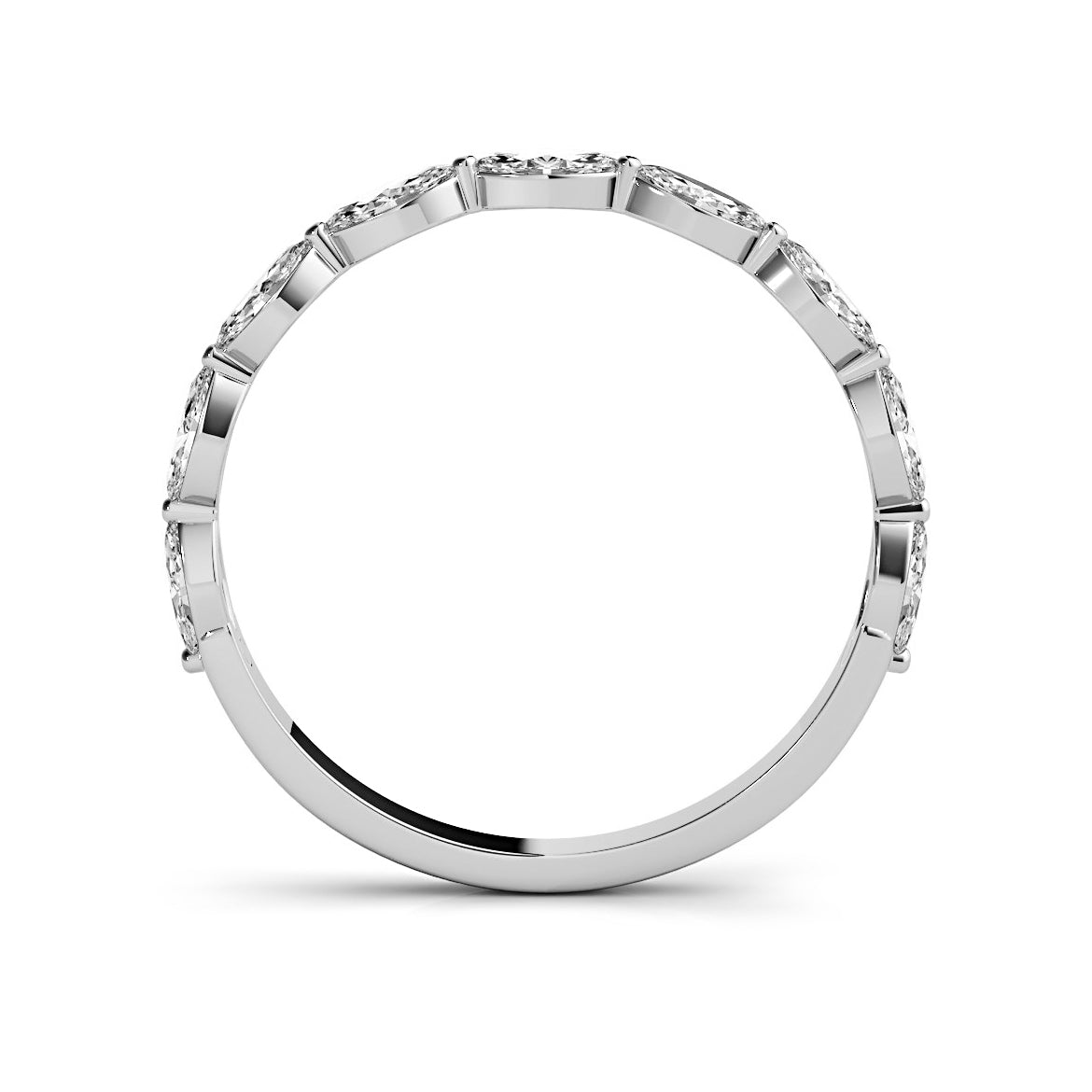 Seven Stone 0.70 ct. Marquise Cut Diamond Wedding Ring-VIRABYANI