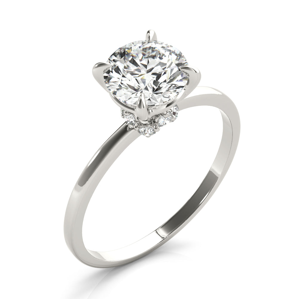 Averie Round Lab Grown Diamond Solitaire Engagement Ring IGI Certified-VIRABYANI