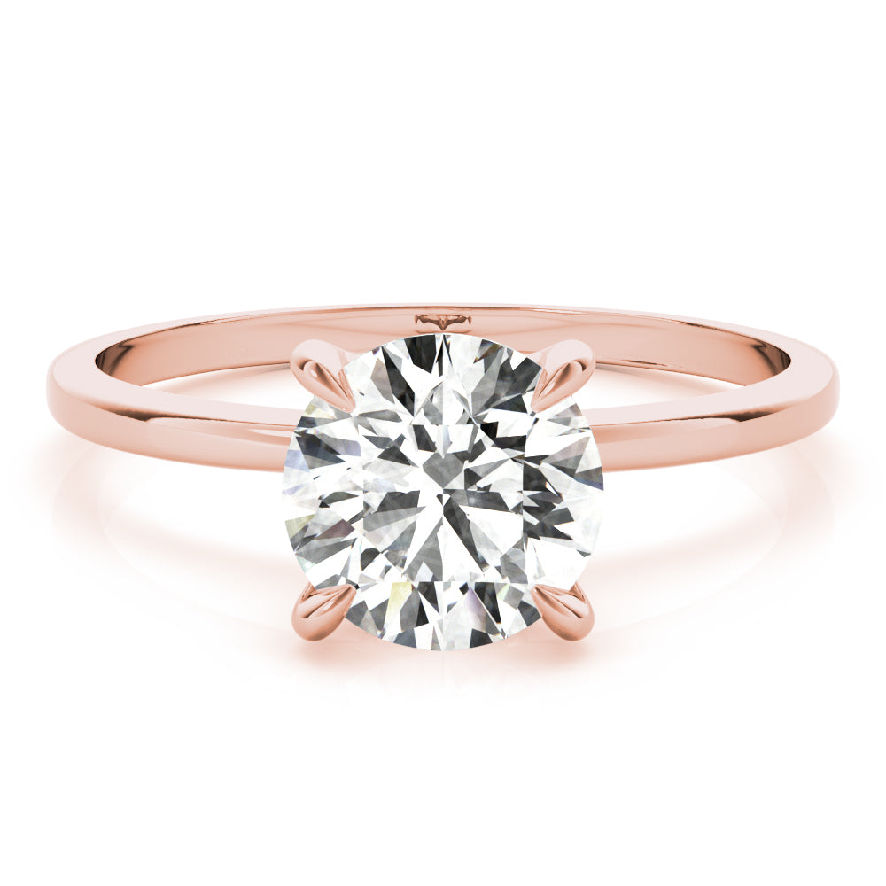 Averie Round Lab Grown Diamond Solitaire Engagement Ring IGI Certified-VIRABYANI