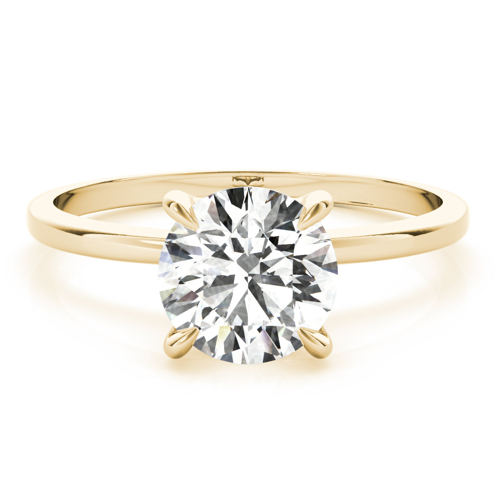 Averie Round Lab Grown Diamond Solitaire Engagement Ring IGI Certified-VIRABYANI