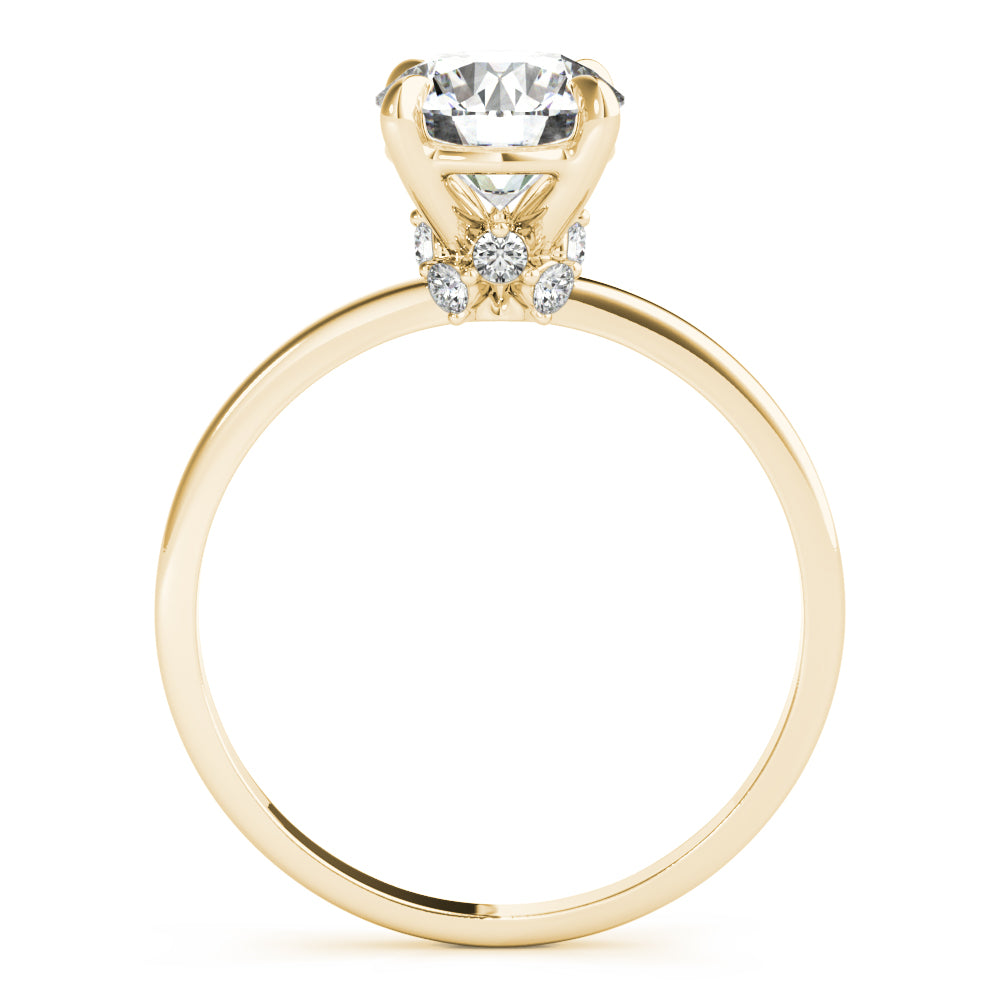 Averie Round Diamond Solitaire Engagement Ring-VIRABYANI