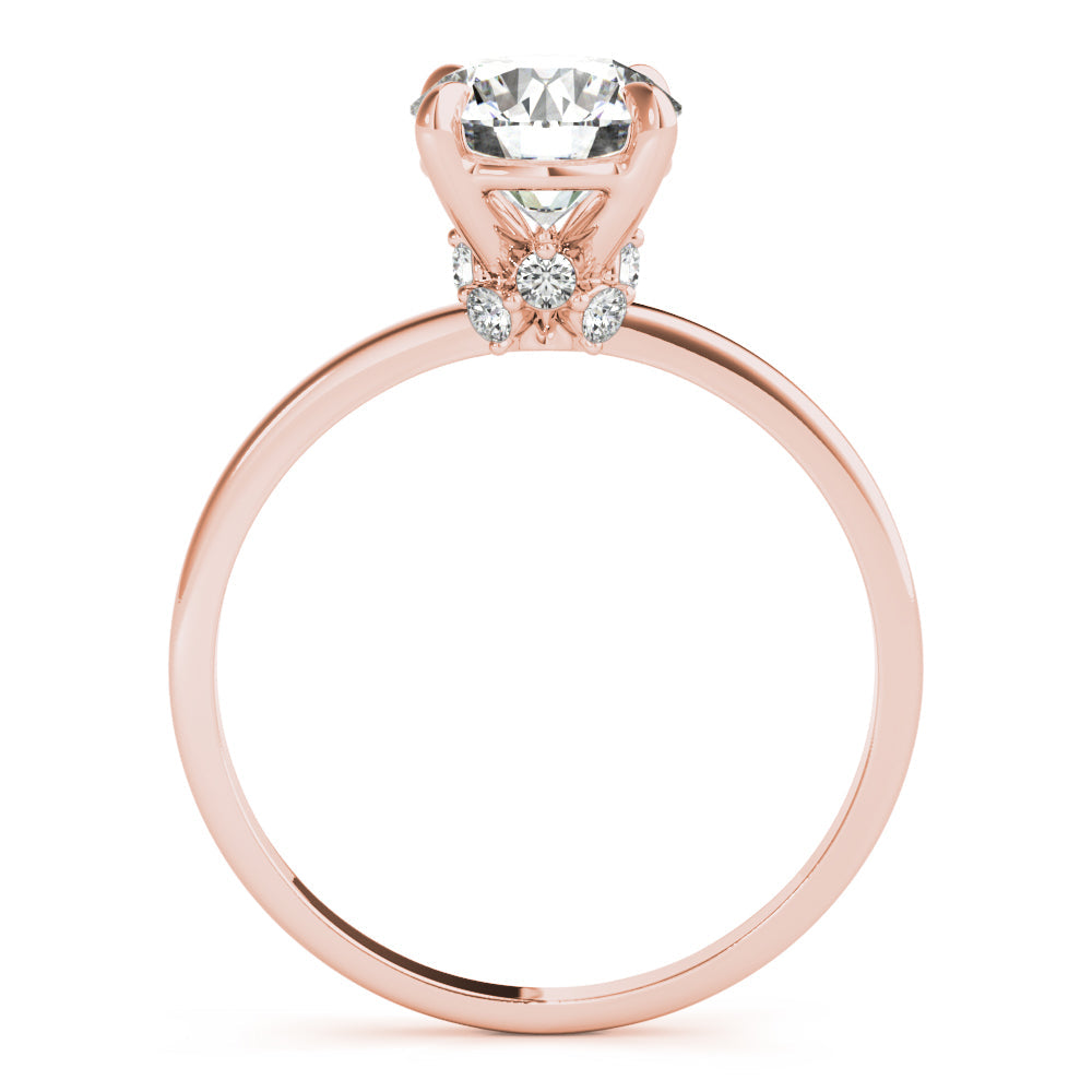 Averie Round Lab Grown Diamond Solitaire Engagement Ring IGI Certified-VIRABYANI