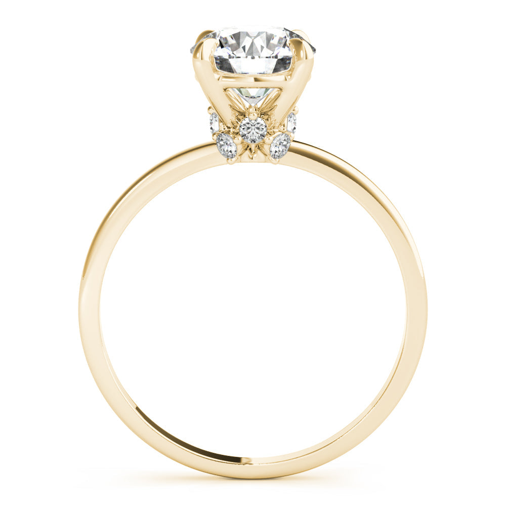 Averie Round Lab Grown Diamond Solitaire Engagement Ring IGI Certified-VIRABYANI