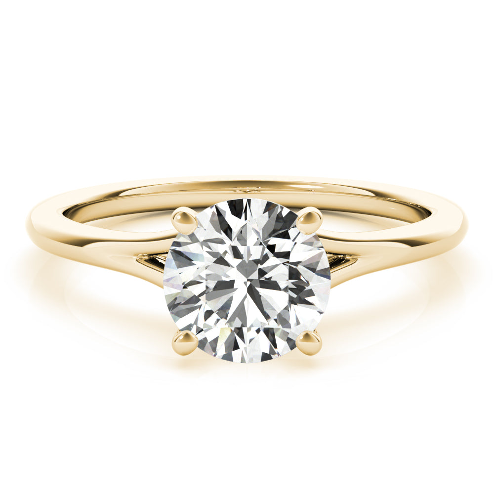Aria Round Lab Grown Diamond Solitaire Engagement Ring IGI Certified-VIRABYANI