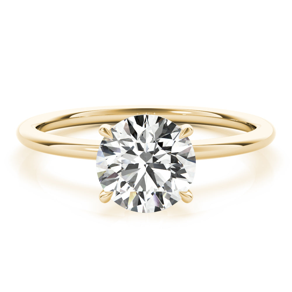Secret Halo Round Lab Grown Diamond Solitaire Engagement Ring IGI Certified