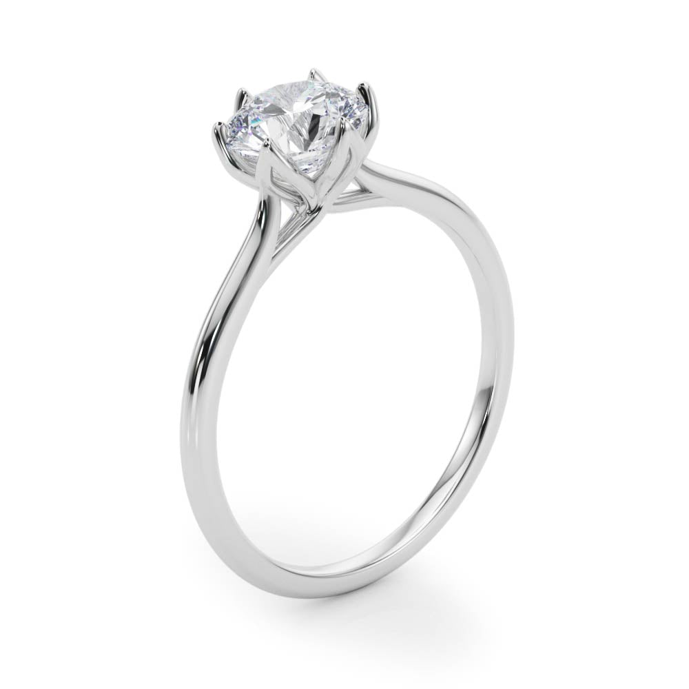 Esme Round Lab Grown Diamond Solitaire Engagement Ring IGI Certified-VIRABYANI