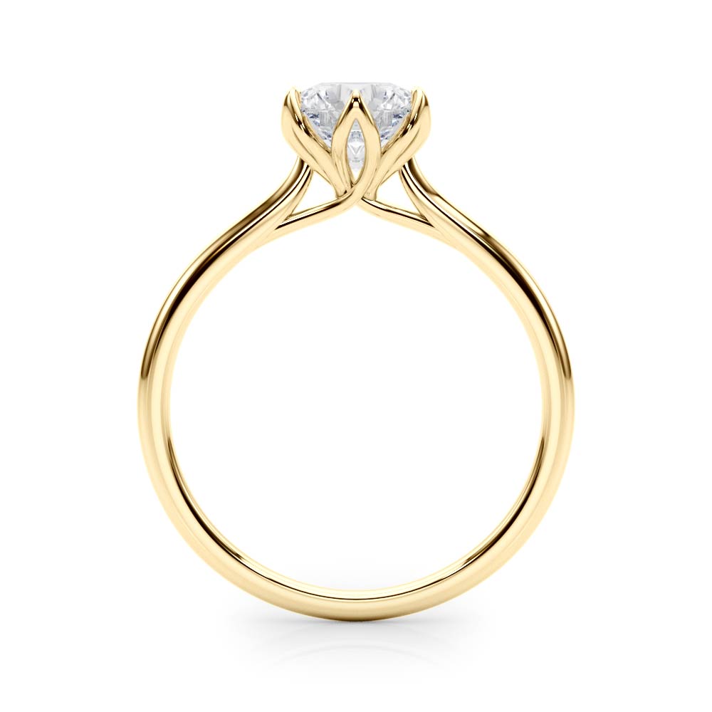 Esme Round Lab Grown Diamond Solitaire Engagement Ring IGI Certified-VIRABYANI