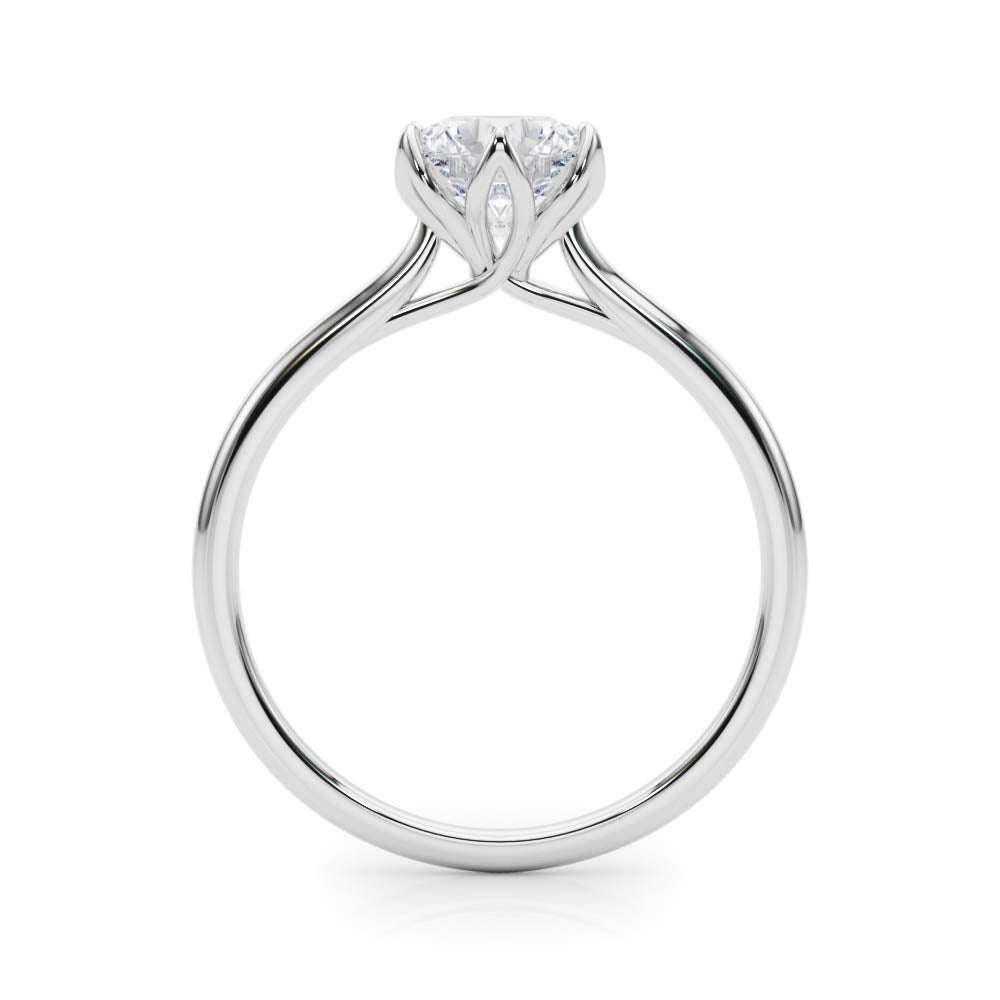 Esme Round Lab Grown Diamond Solitaire Engagement Ring IGI Certified-VIRABYANI