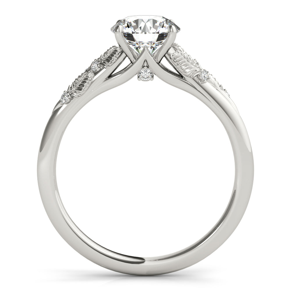 Laurel Round Lab Grown Diamond Solitaire Engagement Ring IGI Certified