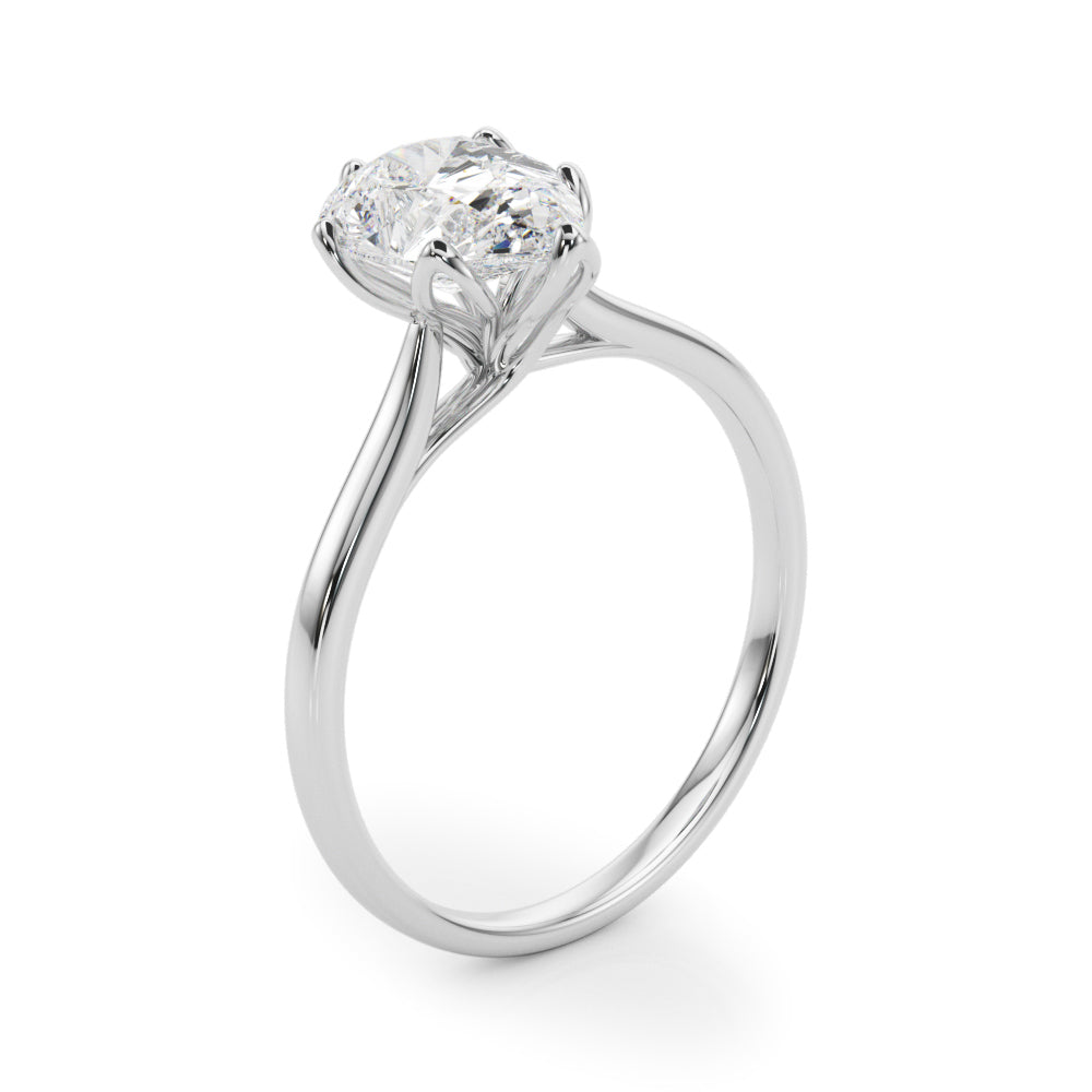 Esme Pear Lab Grown Diamond Solitaire Engagement Ring IGI Certified-VIRABYANI