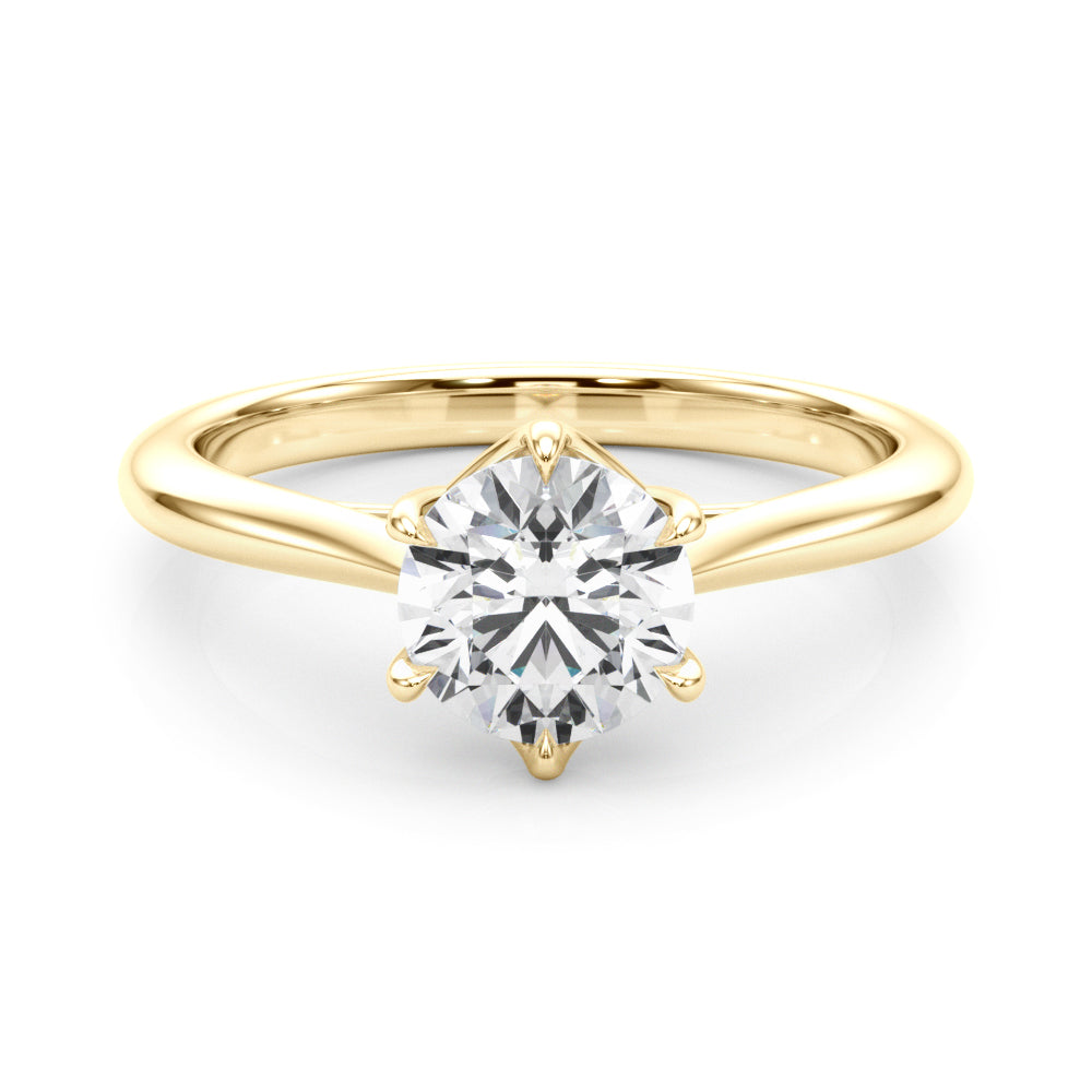 Grace Round Lab Grown Diamond Solitaire Engagement Ring IGI Certified
