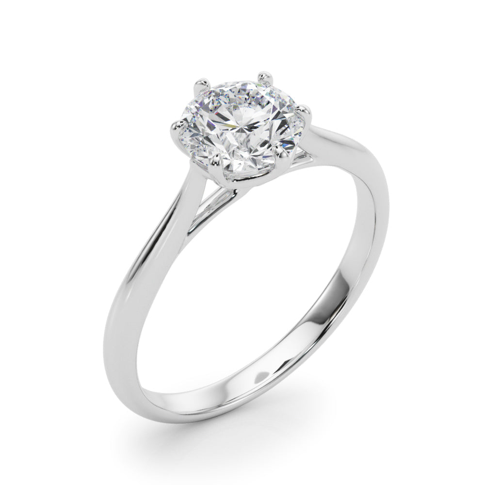Elizabeth Round Diamond Solitaire Engagement Ring-VIRABYANI