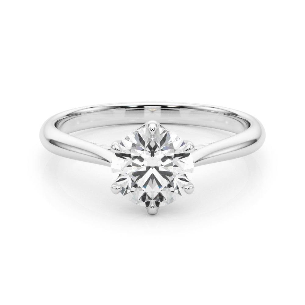 Elizabeth Round Diamond Solitaire Engagement Ring-VIRABYANI