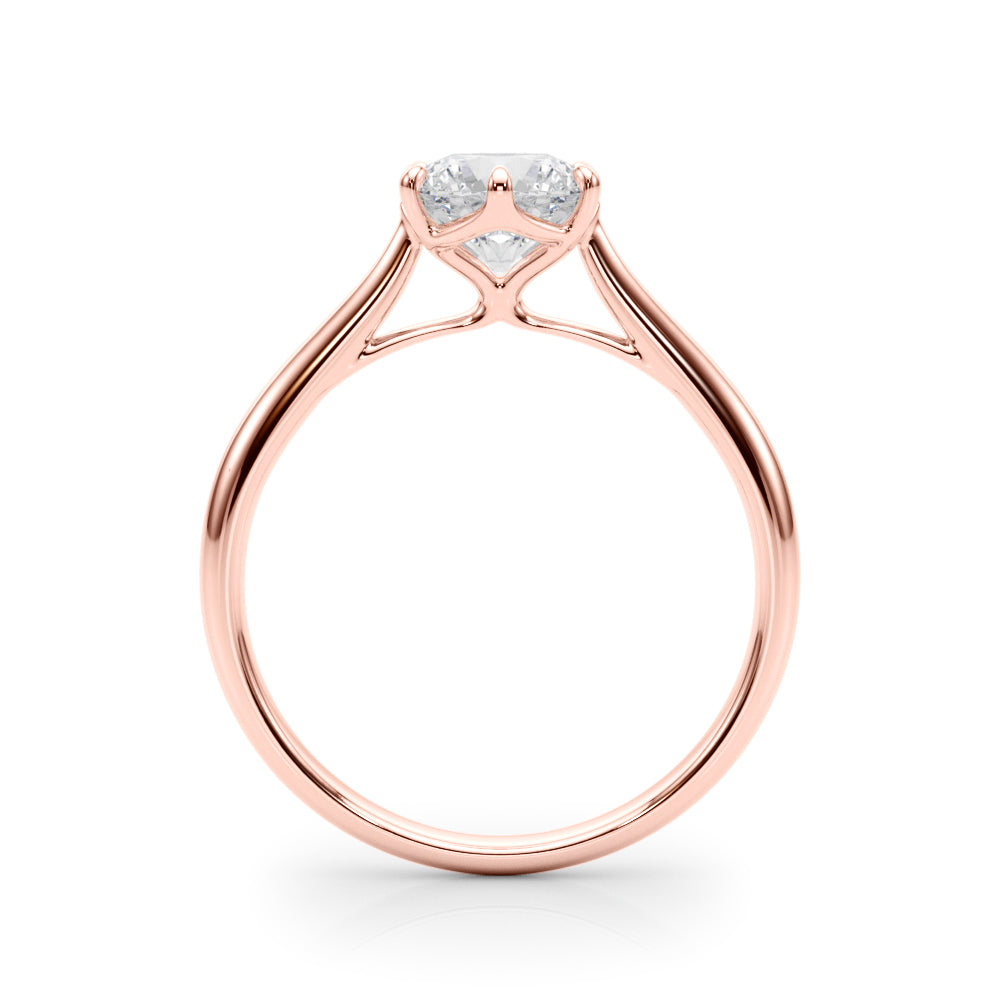 Elizabeth Round Lab Grown Diamond Solitaire Engagement Ring IGI Certified