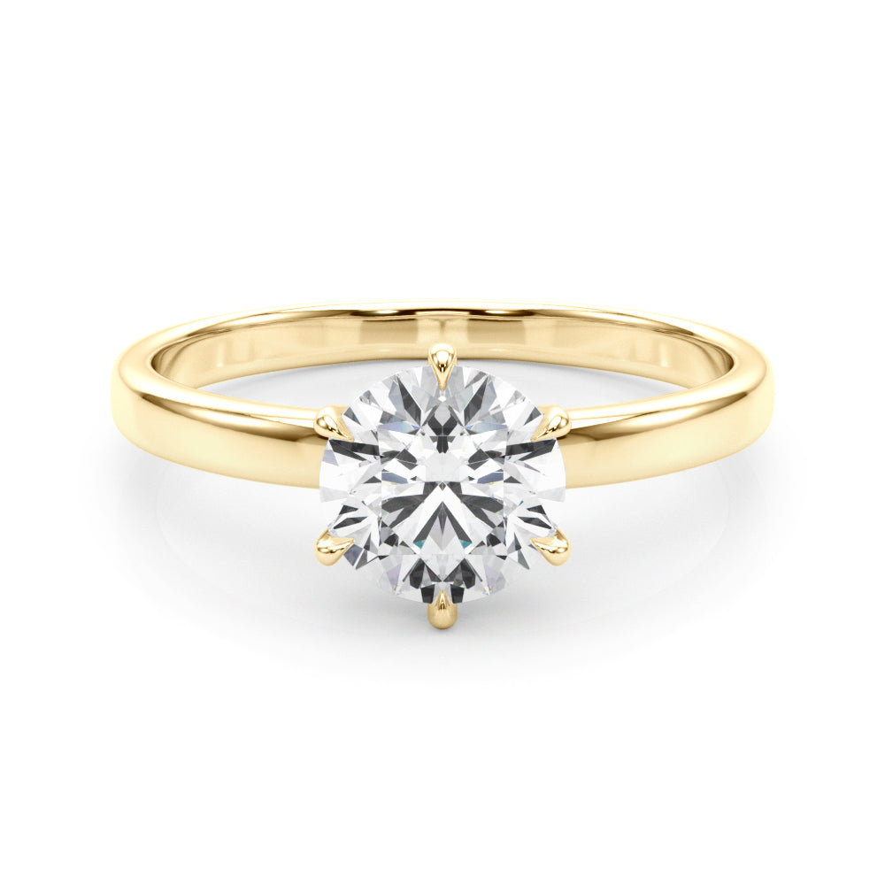 Reigna Round Diamond Solitaire Engagement Ring-VIRABYANI