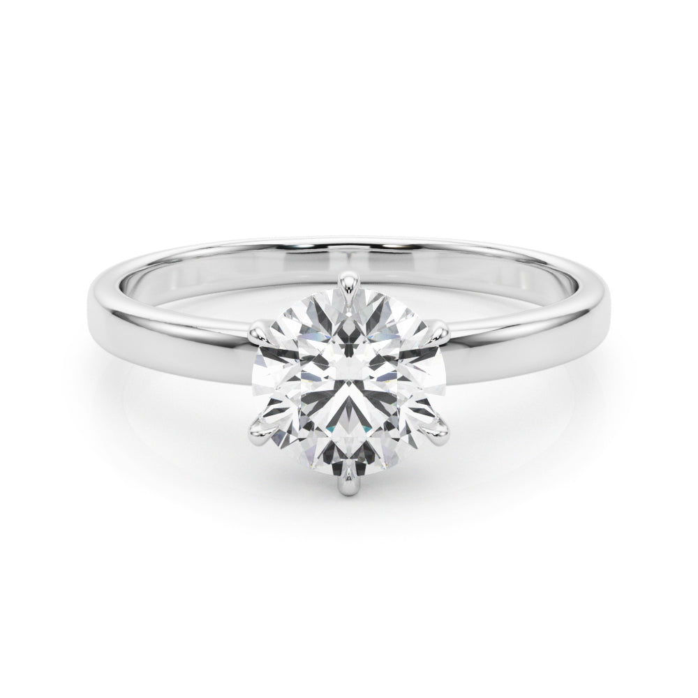 Reigna Round Diamond Solitaire Engagement Ring-VIRABYANI