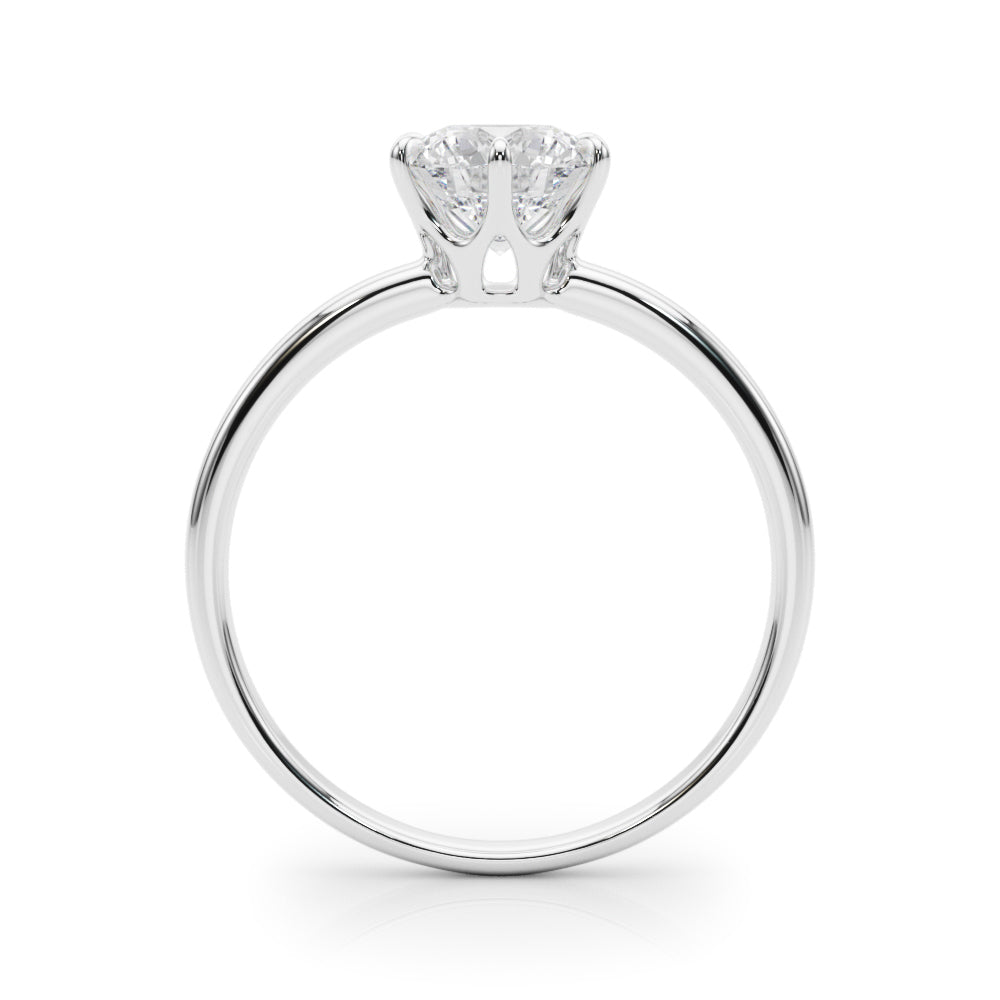 Reigna Round Lab Grown Diamond Solitaire Engagement Ring IGI Certified-VIRABYANI