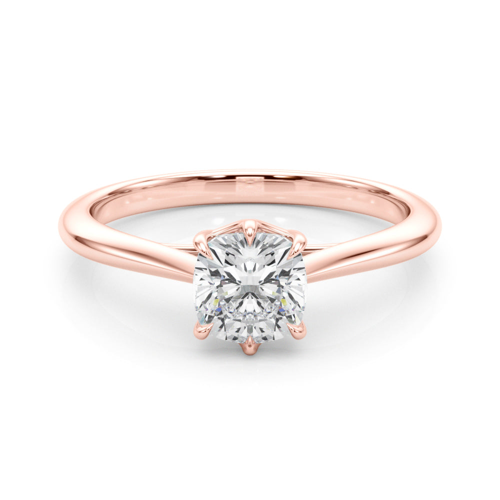 Grace Cushion Lab Grown Diamond Solitaire Engagement Ring IGI Certified-VIRABYANI