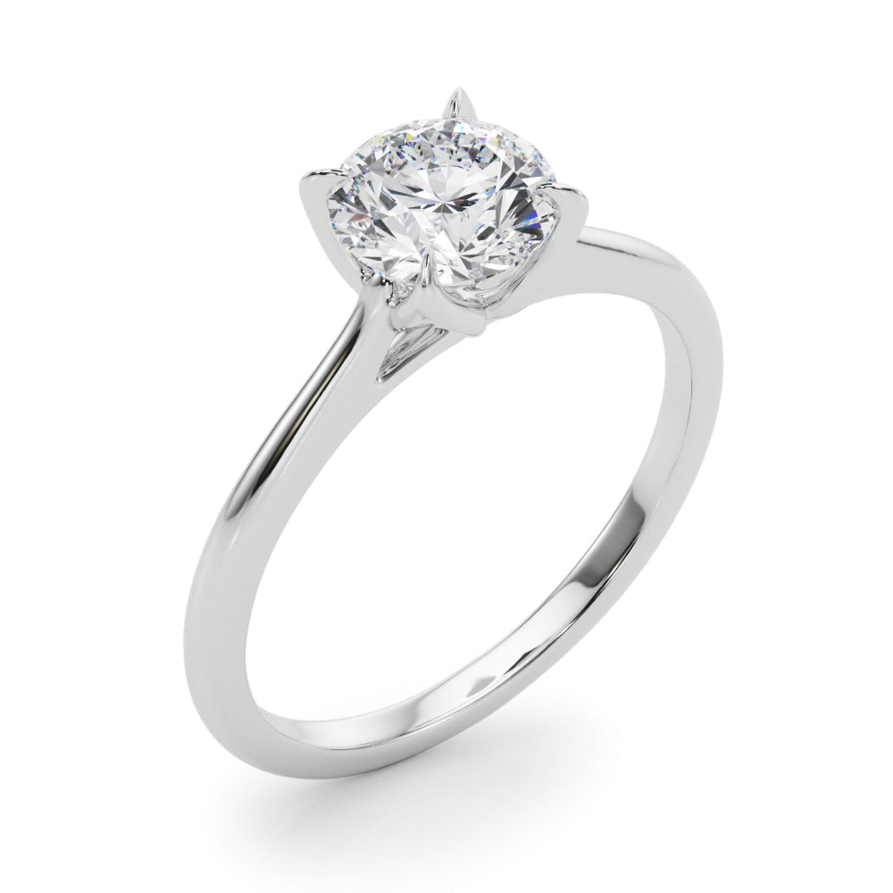 Flora Round Lab Grown Diamond Solitaire Engagement Ring IGI Certified-VIRABYANI