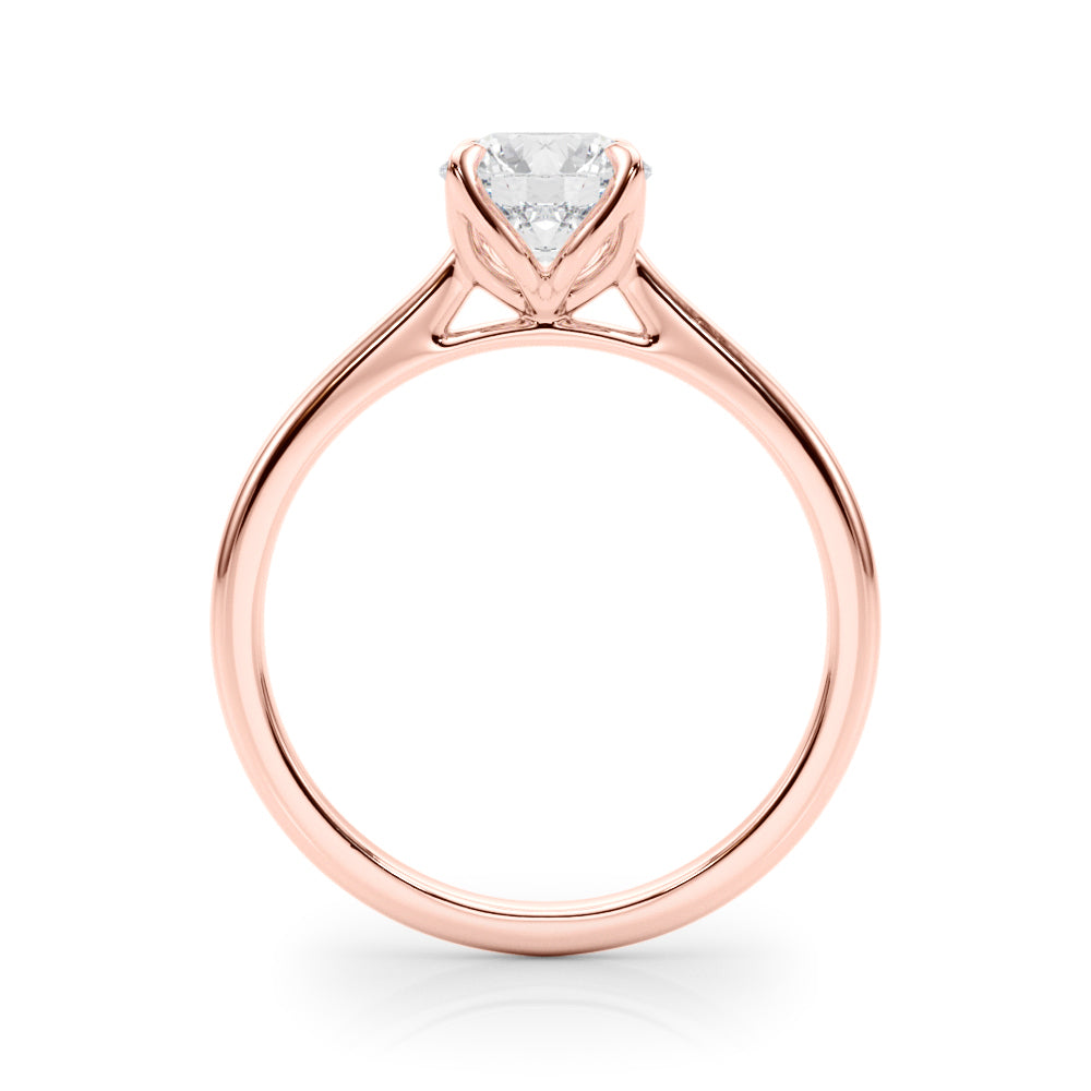 Flora Round Diamond Solitaire Engagement Ring-VIRABYANI