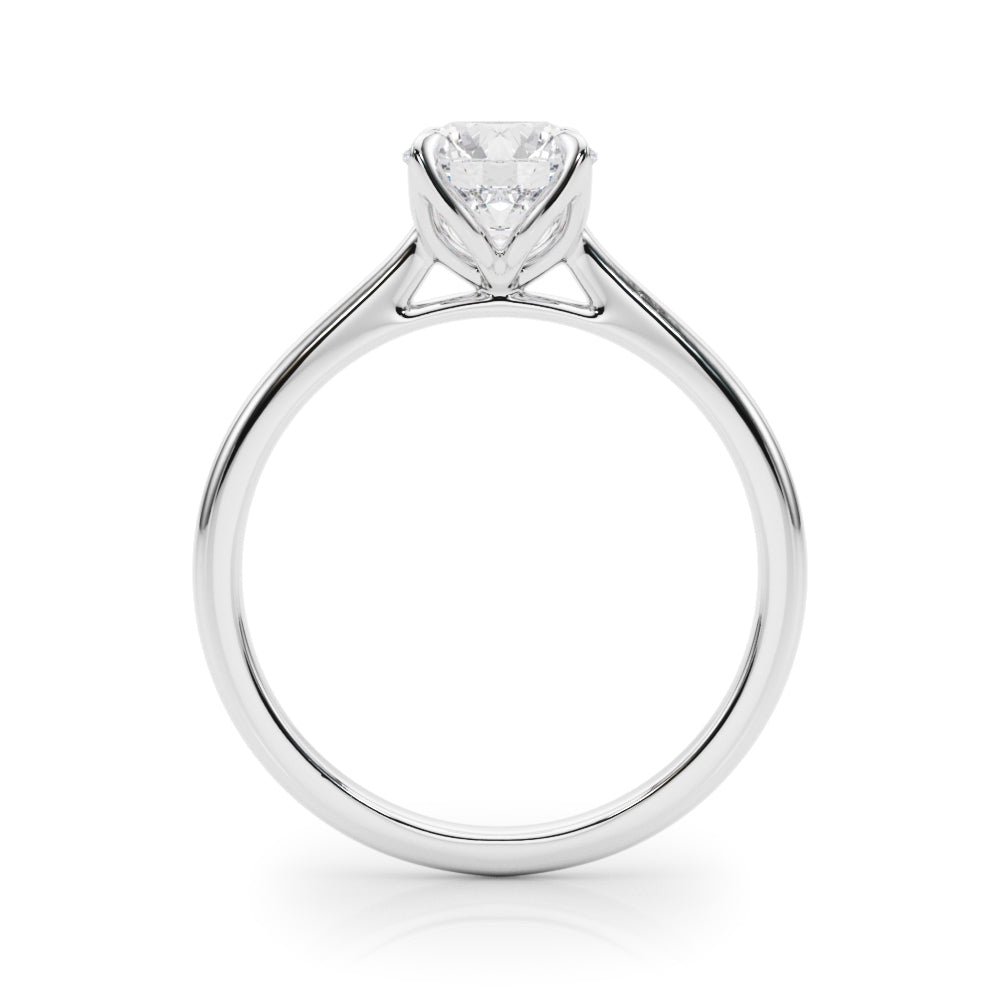 Flora Round Lab Grown Diamond Solitaire Engagement Ring IGI Certified-VIRABYANI
