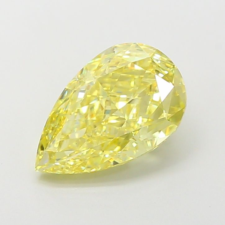 3.02 Carat Pear Cut Fancy Yellow