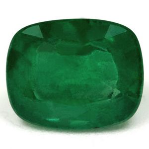 1.59 Carat Cushion Cut Green Emerald